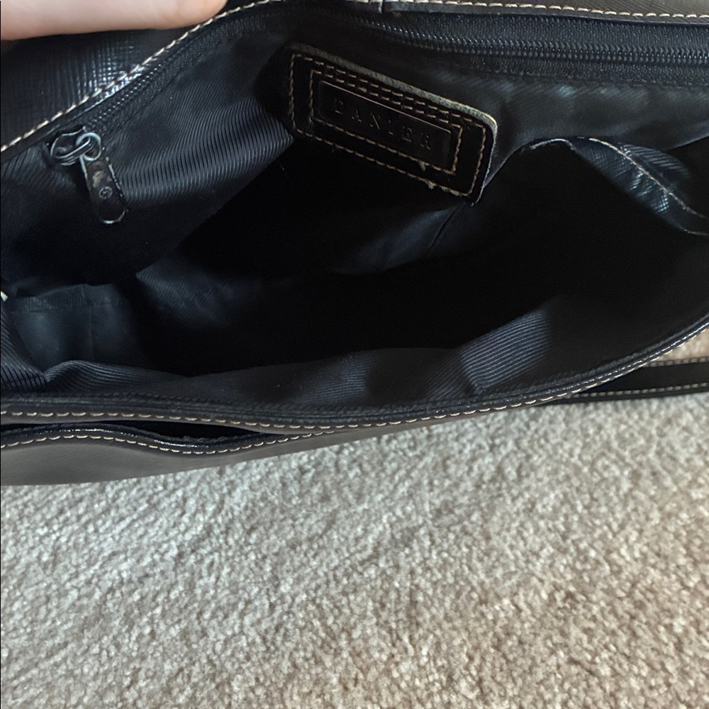 Danier Leather Crossbody Adjustable Strap Saddle Bag - Black - Picture 10 of 12